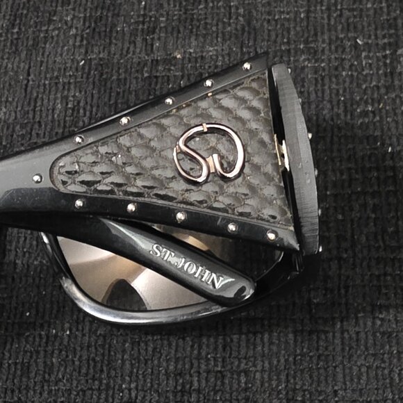 ST John Black Knit Logo Sunglasses main image 6